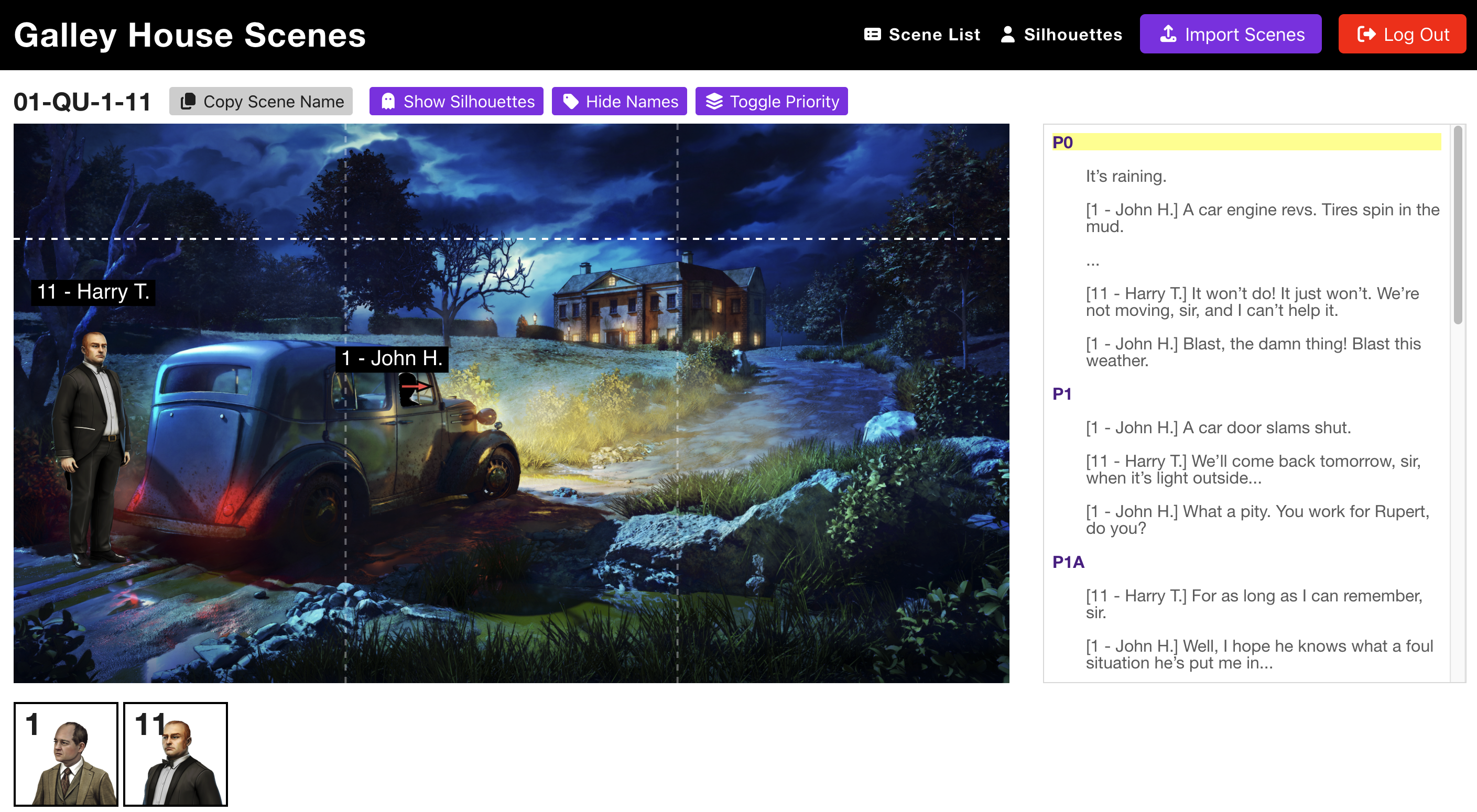 Our custom scene building web app
